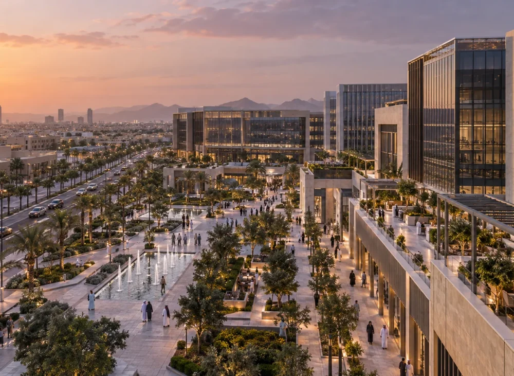 صورة توضيحية لتطوير حضري متعدد الاستخدامات